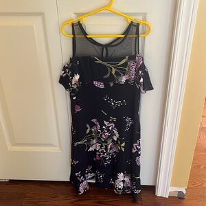 Navy floral children’s formal gown